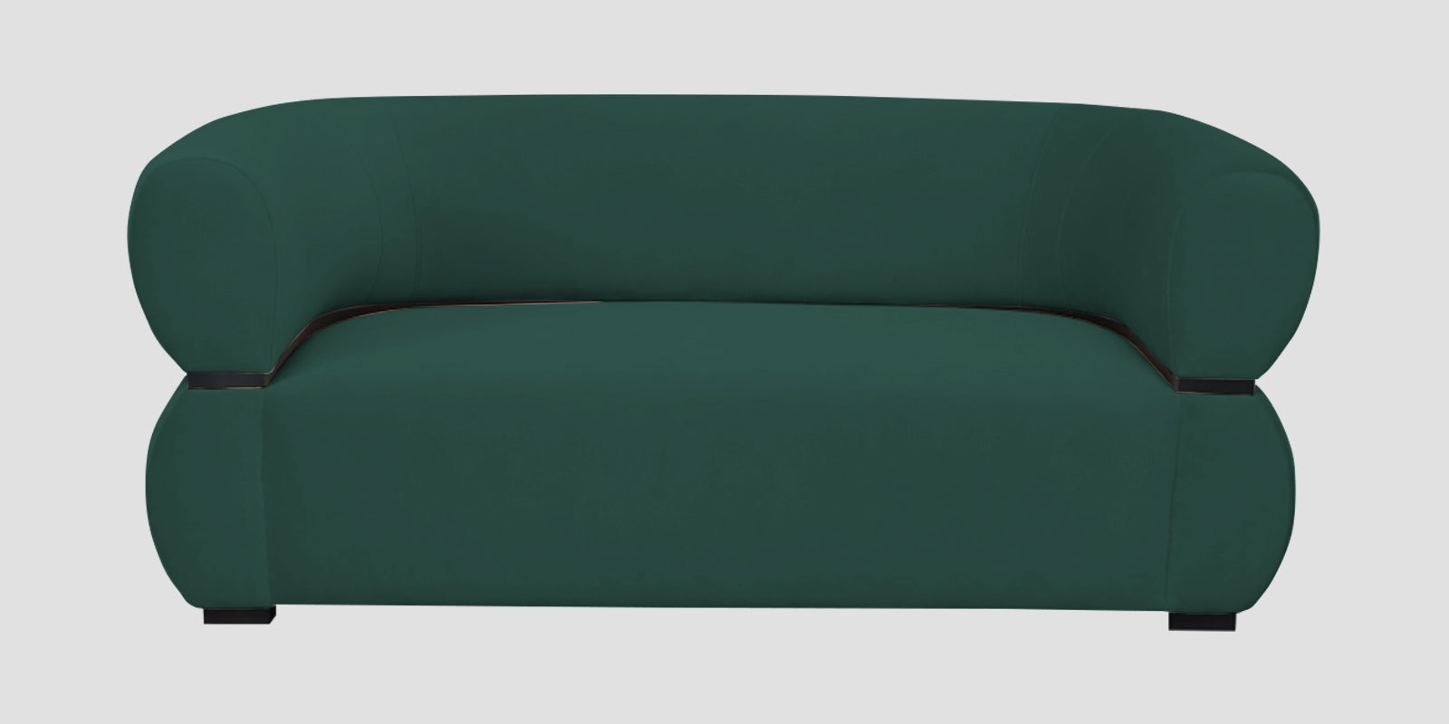 Kula Velvet 2 Seater Sofa In Amazon Green Colour