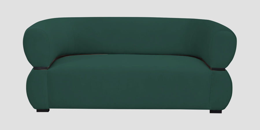 Kula Velvet 2 Seater Sofa In Amazon Green Colour - Febonic Living