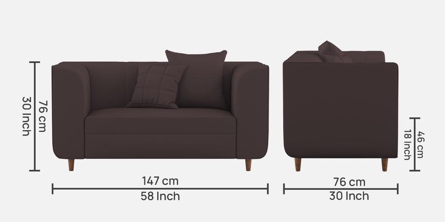 Sumo Velvet 2 Seater Sofa In Mocha Brown Colour - Febonic Living