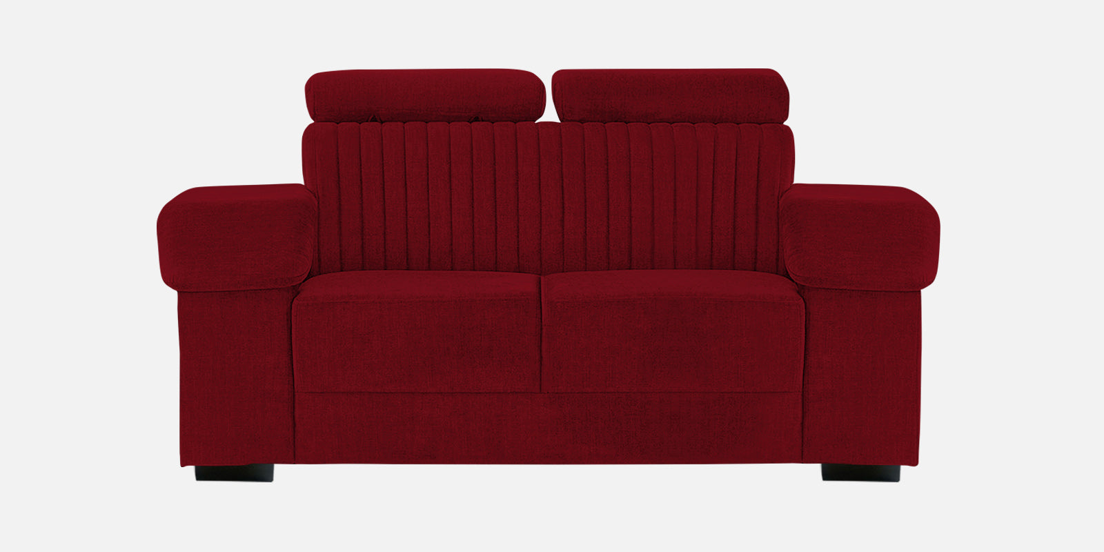 Draco Fabric 2 Seater Sofa In Ruby Red Colour