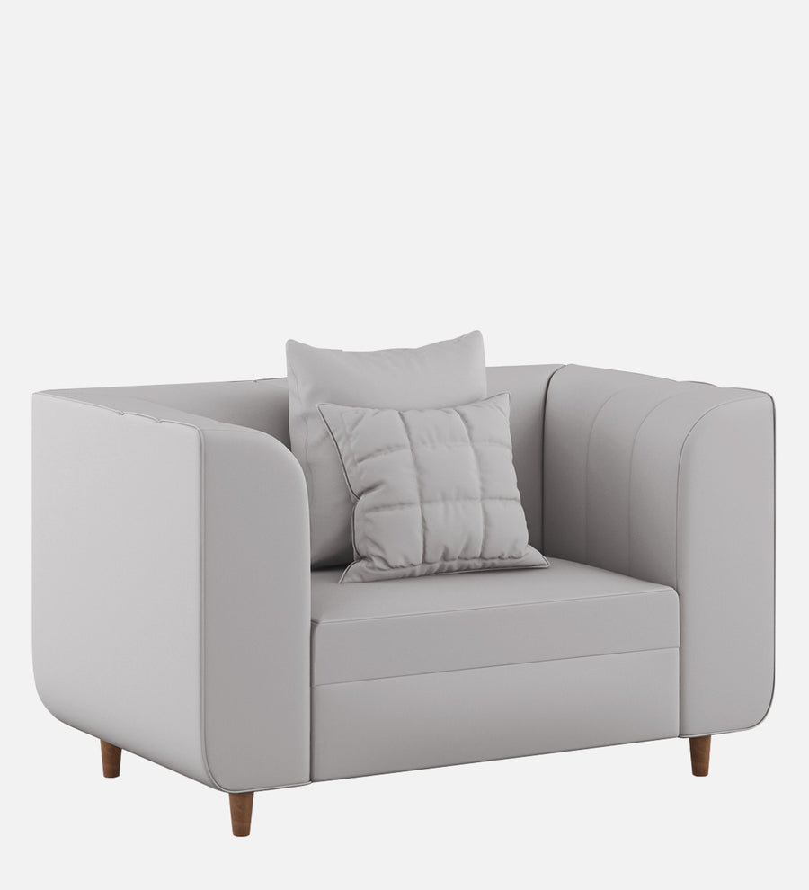 Sumo Velvet 1 Seater Sofa In Light Grey Colour - Febonic Living