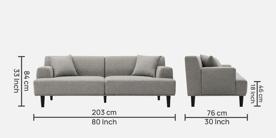 Cobby Fabric 3 Seater Sofa In Turtle Green Colour - Febonic Living
