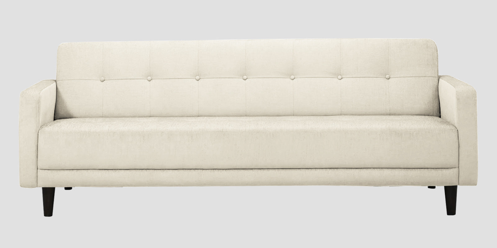 Noha Fabric 3 Seater Sofa In Ivory Cream Colour