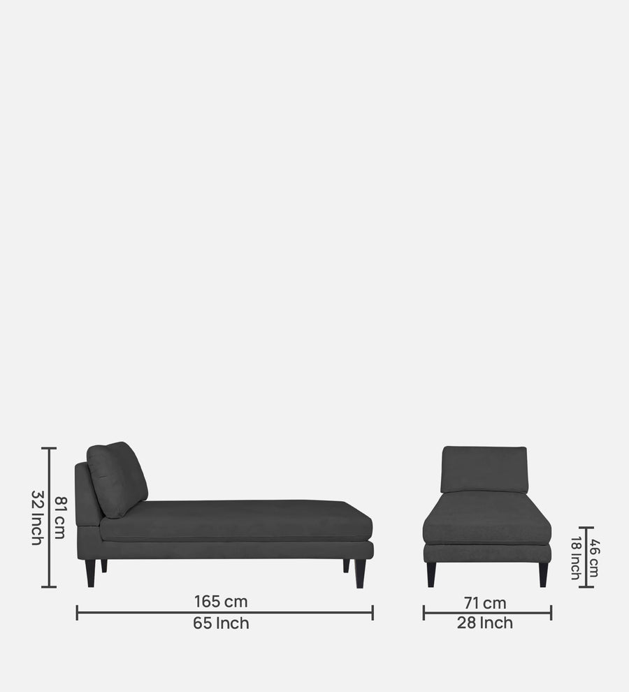 Nadia Fabric Chaise Lounger In Charcoal Grey Colour - Febonic Living