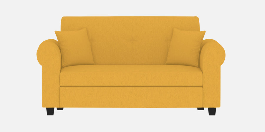 Derado Fabric 2 Seater Sofa In Bold Yellow Colour - Febonic Living