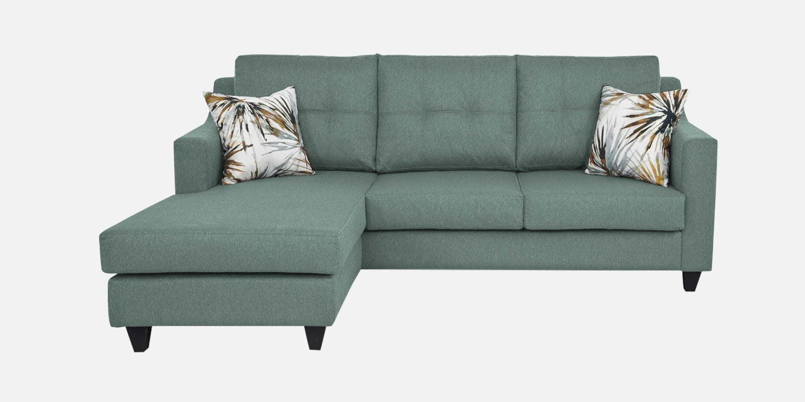 Welly Fabric RHS Sectional Sofa (2+Lounger) In Suka Blue Colour