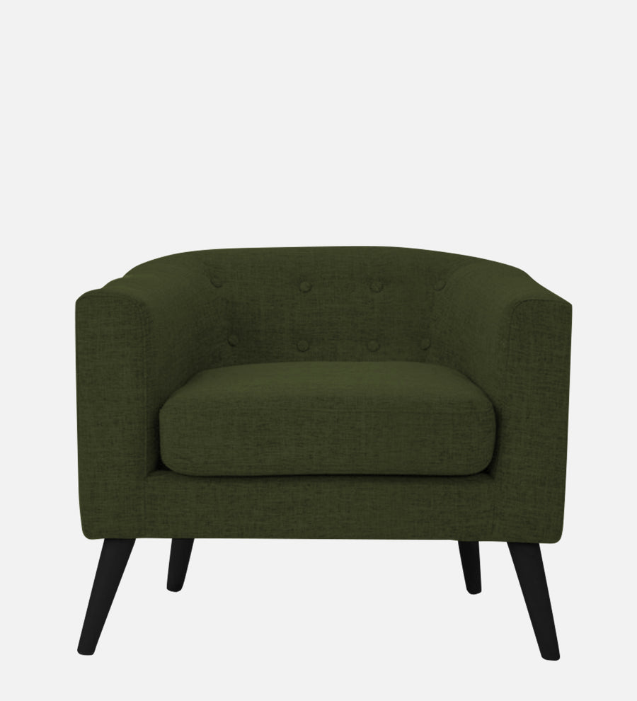 Casper Fabric 1 Seater Sofa In Olive Green Colour - Febonic Living