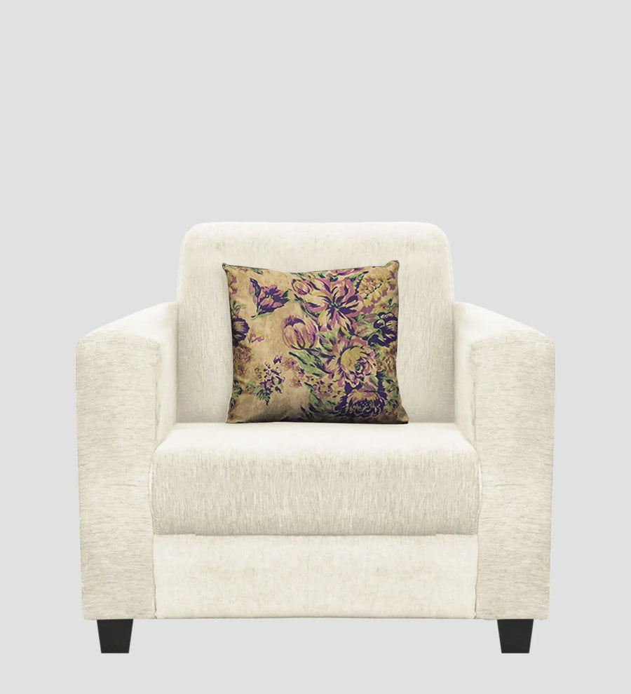 Lipu Fabric 1 Seater Sofa In Ivory Cream Colour - Febonic Living