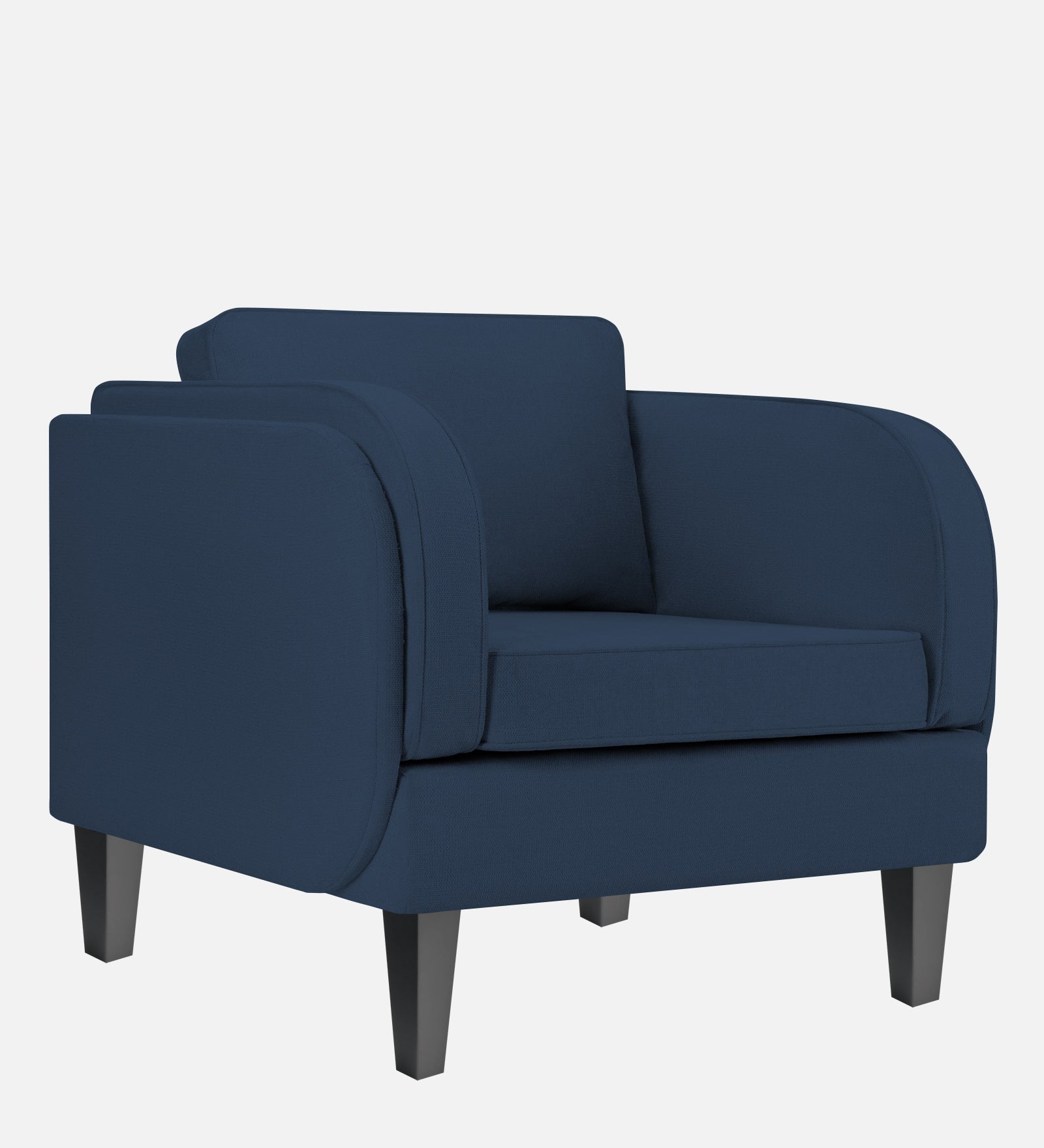 Siddy Fabric 1 Seater Sofa in Denim Blue Colour