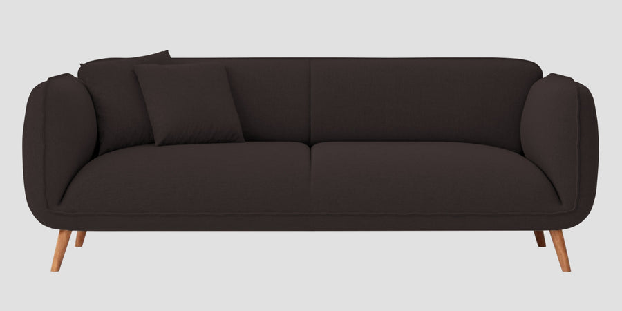 Zia Fabric 3 Seater Sofa In Pebble Brown Colour - Febonic Living
