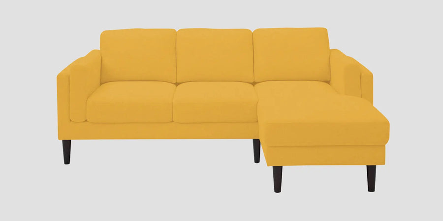Creata Fabric Lhs Sectional Sofa 2 Lounger In Bold Yellow Colour - Febonic Living