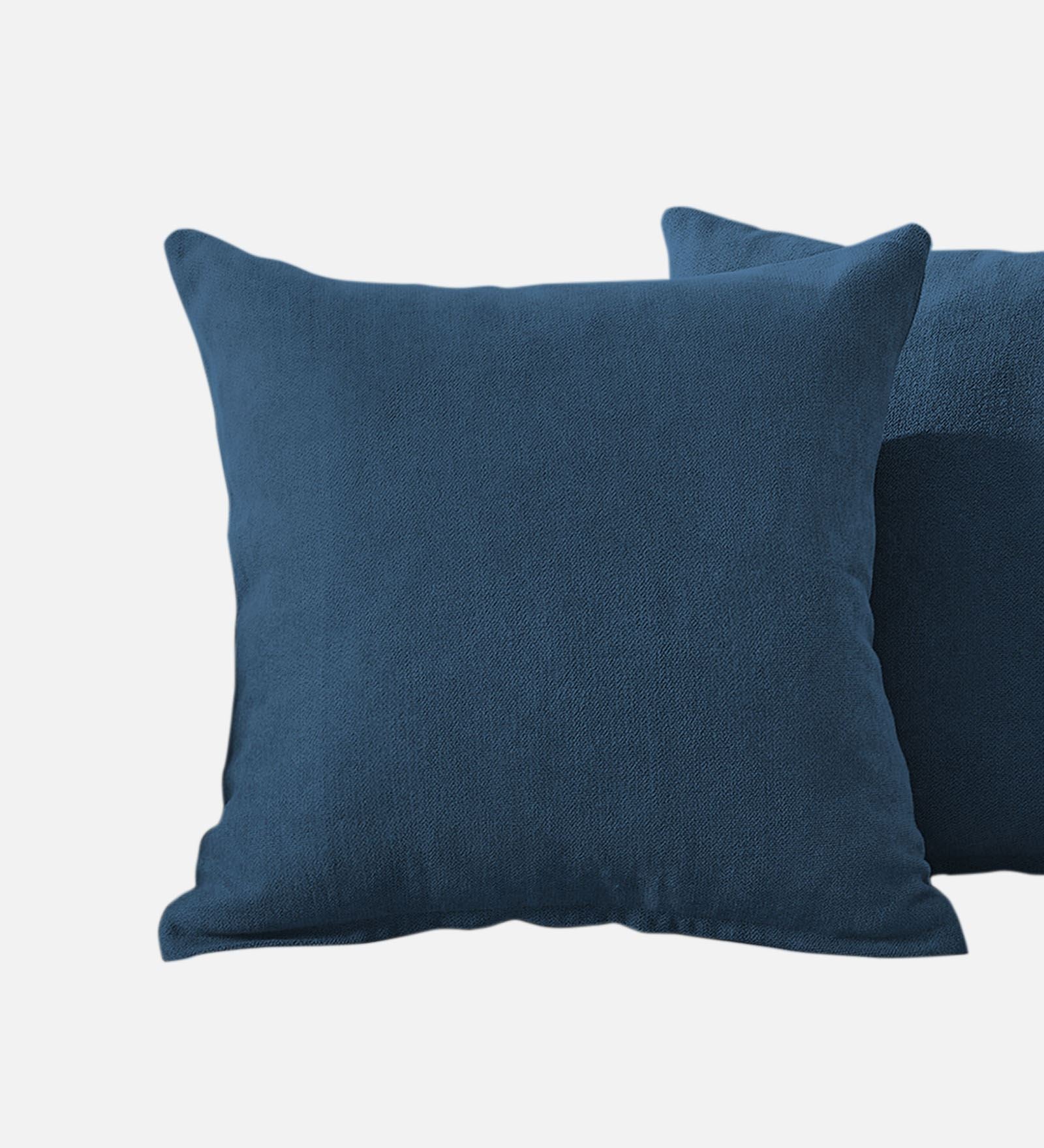 Kaya Sofa Pillows Fabric 20x20 inches(Pack of 2) In Light Blue Colour