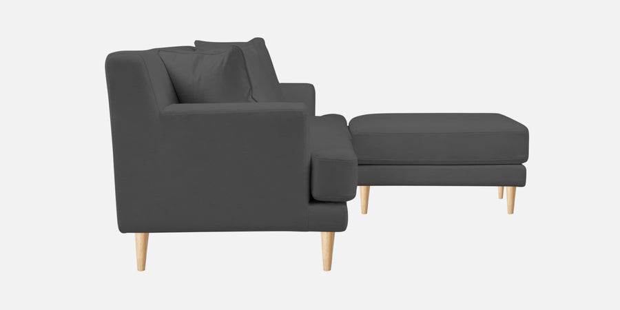 Woody Fabric Rhs Sectional Sofa 3 Lounger In Pure Grey Colour - Febonic Living