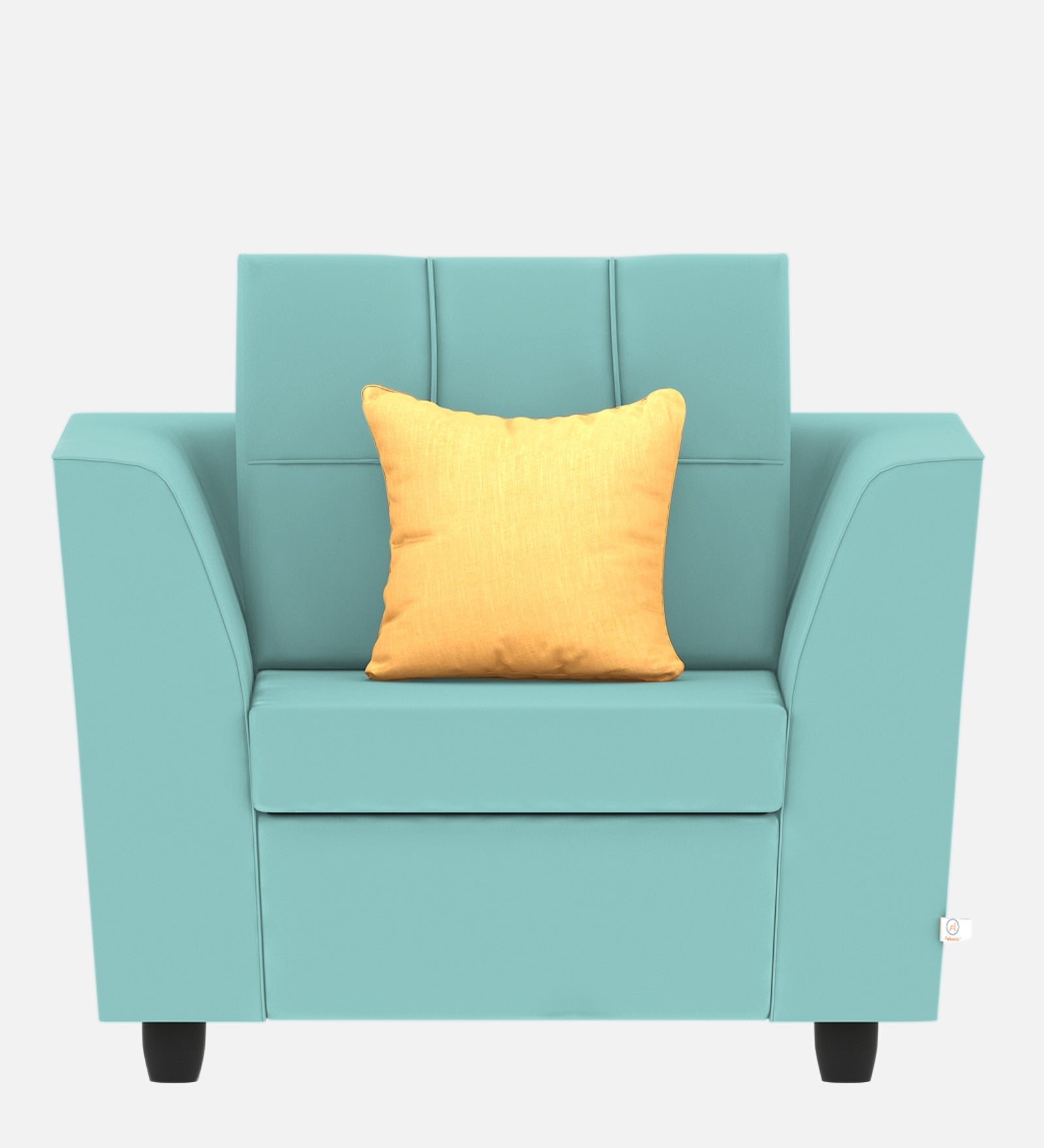 Nestin Velvet 1 Seater Sofa in Barmunda Aqua Colour