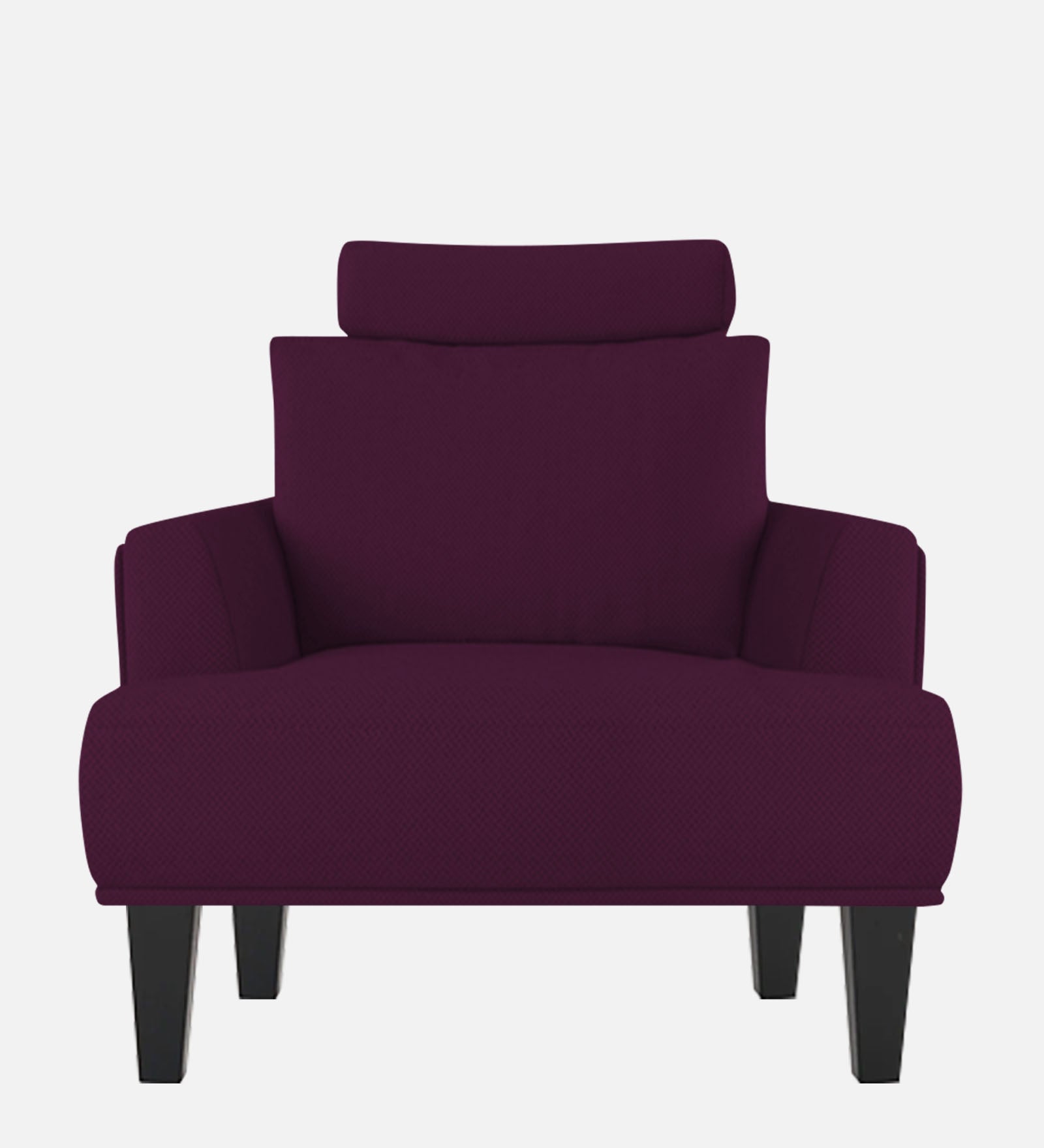 Como Fabric 1 Seater Sofa in Greek Purple Colour