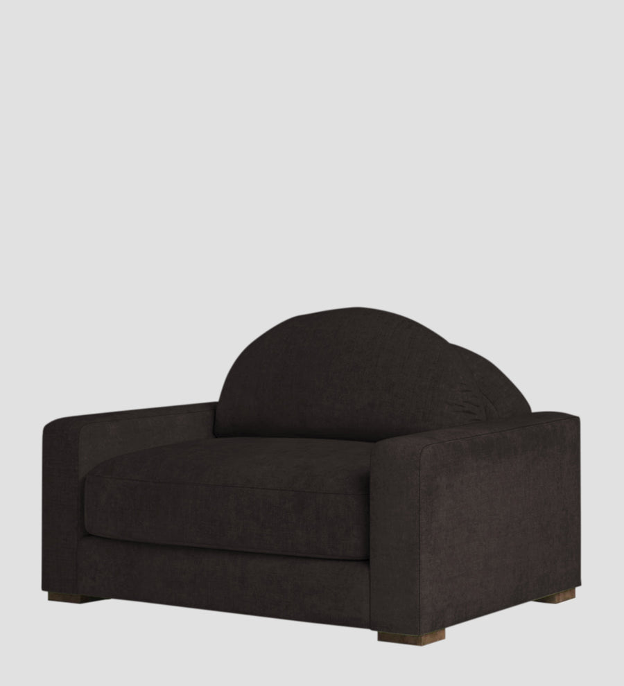 Dara Fabric 1 Seater Sofa In Cara Brown Colour - Febonic Living