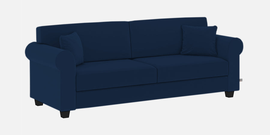 Numonk Velvet 3 Seater Sofa In Imperial Blue Colour - Febonic Living