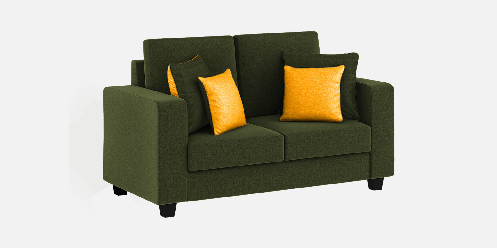 Nabi Fabric 2 Seater Sofa In Olive Green Colour