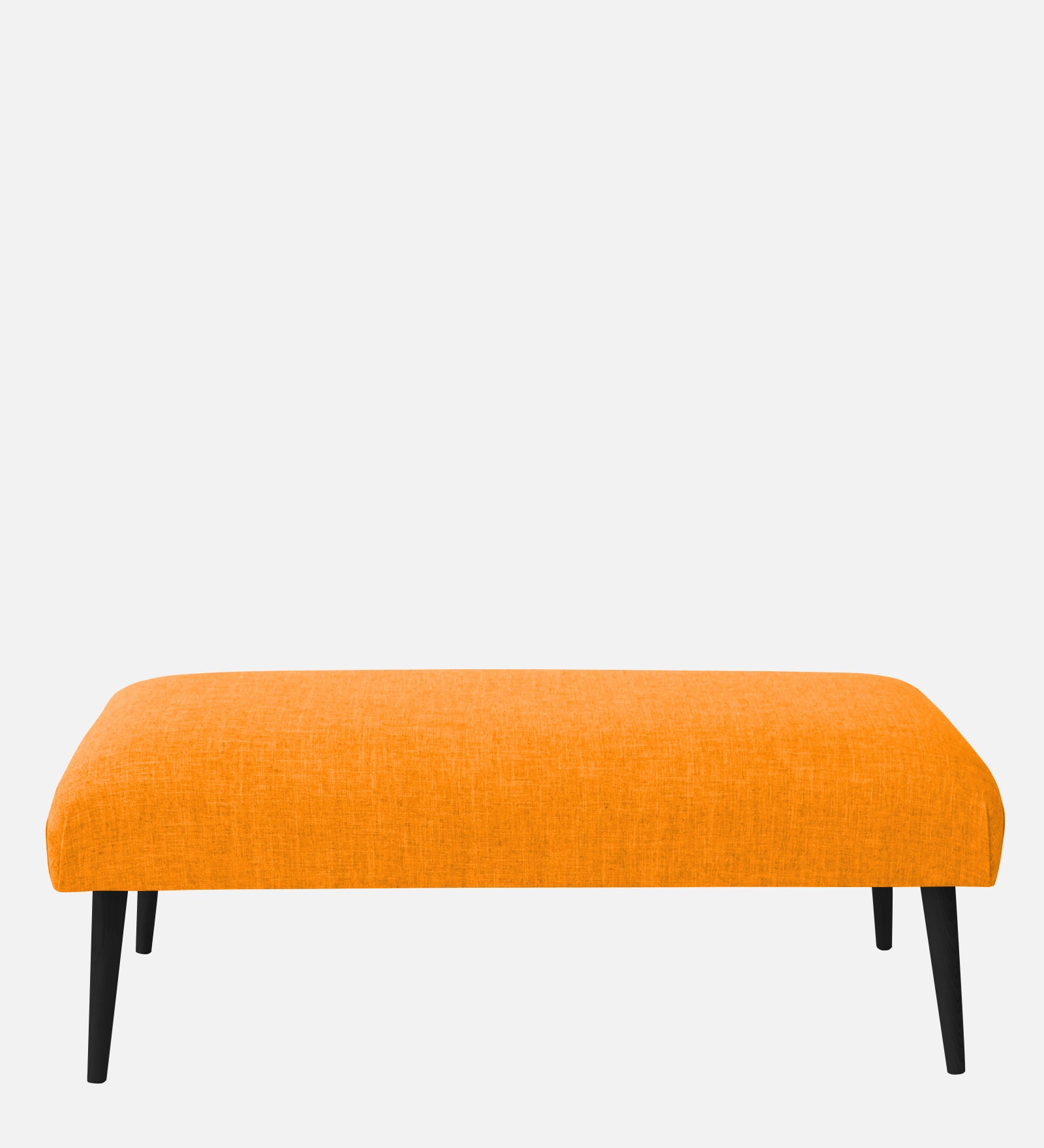 Adon Velvet Bench In Tangerine Orange Colour