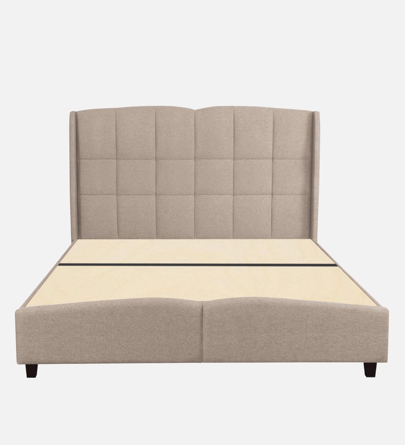 Jovi Velvet Queen Size Bed In Camel Beige Colour