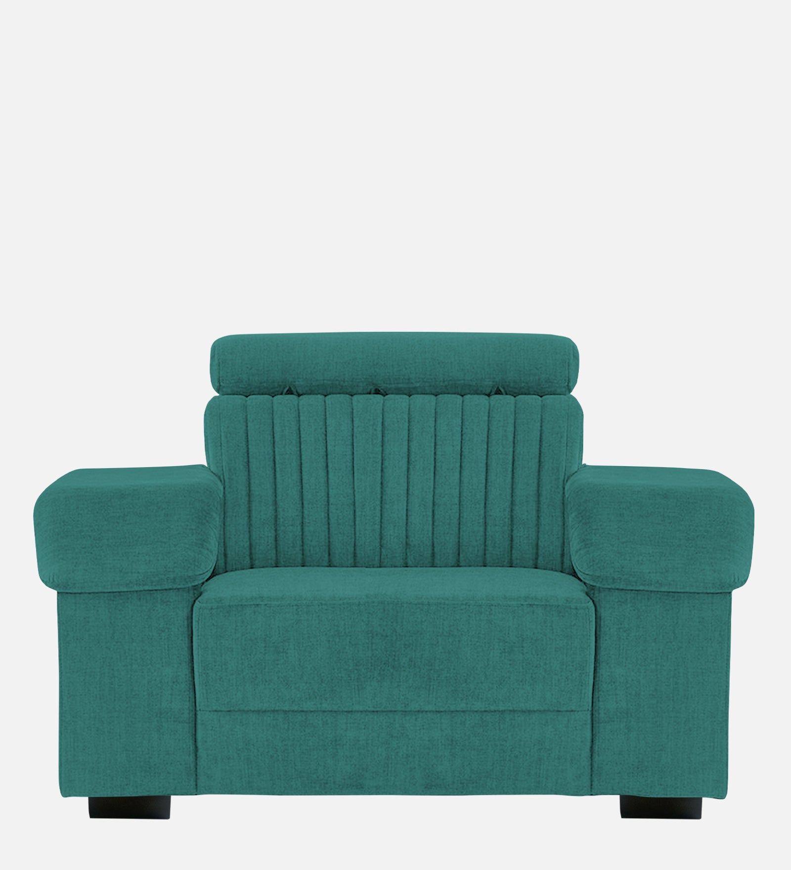 Draco Fabric 1 Seater Sofa In  Sea Green Colour - Febonic Living