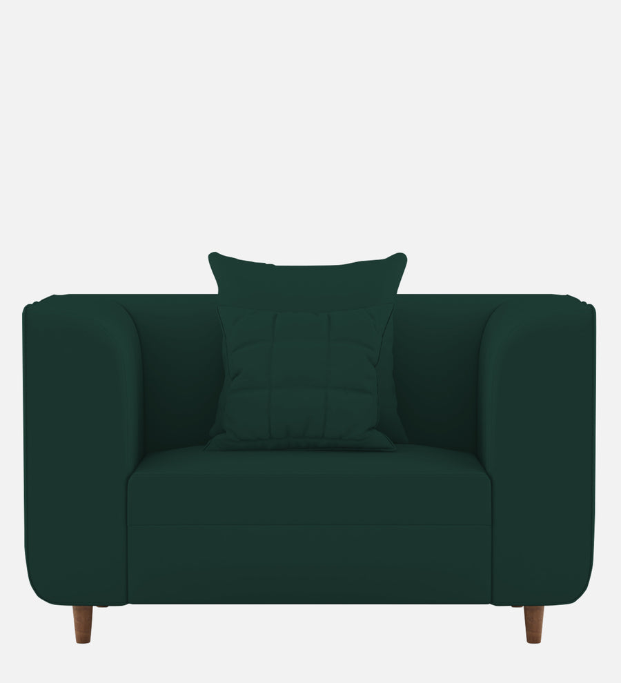 Sumo Velvet 1 Seater Sofa In Forest Green Colour - Febonic Living