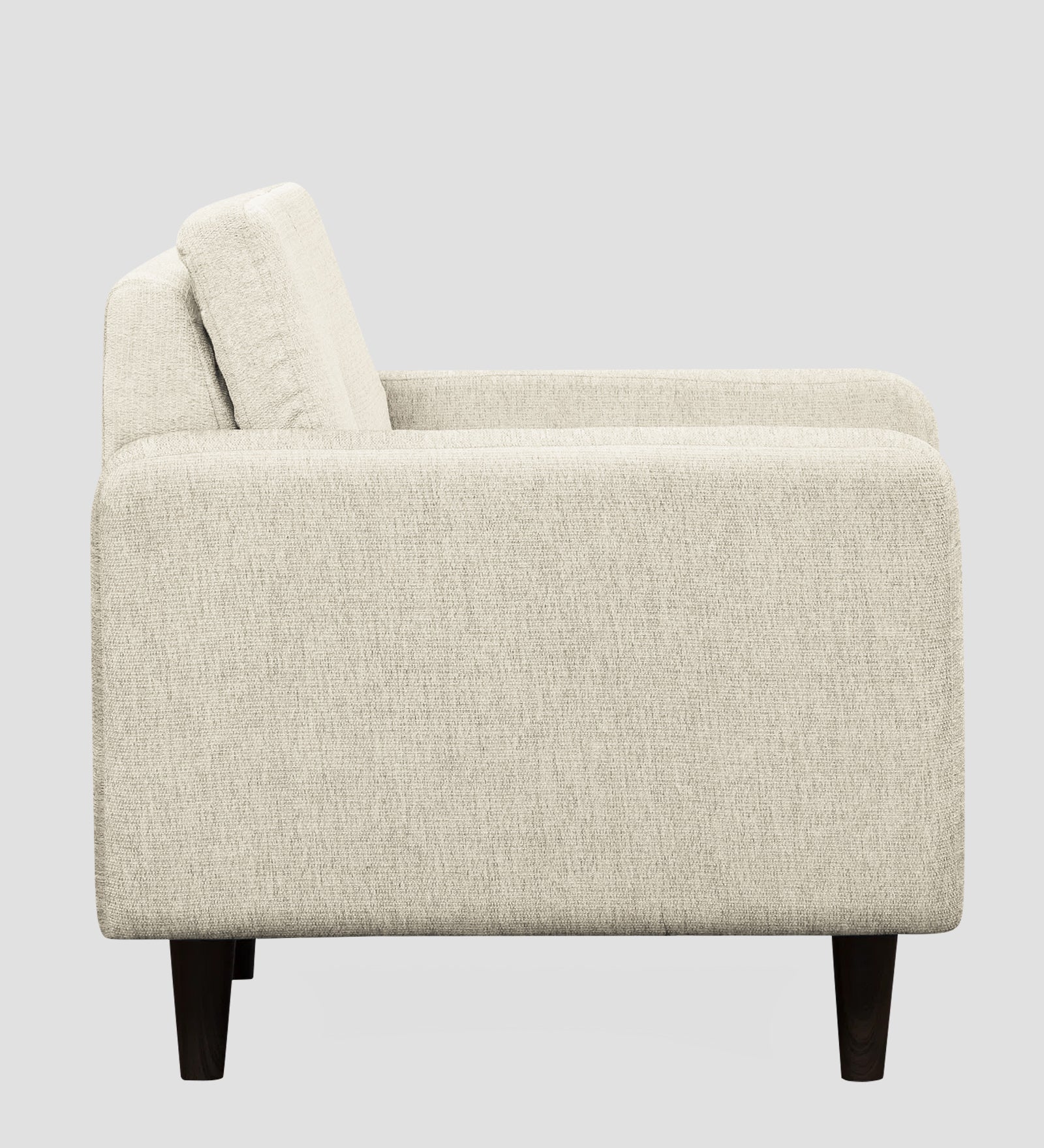 Noha Fabric 1 Seater Sofa In  Ivory Cream Colour - Febonic Living