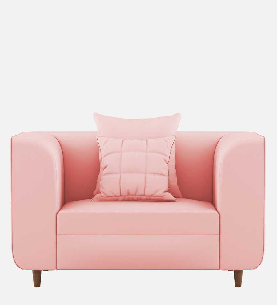 Sumo Velvet 1 Seater Sofa In Millennial Pink Colour - Febonic Living
