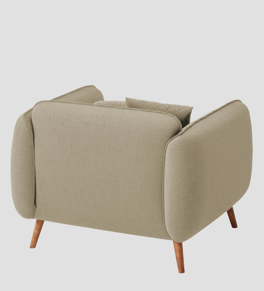 Zia Fabric 1 Seater Sofa In Honey Beige Colour - Febonic Living