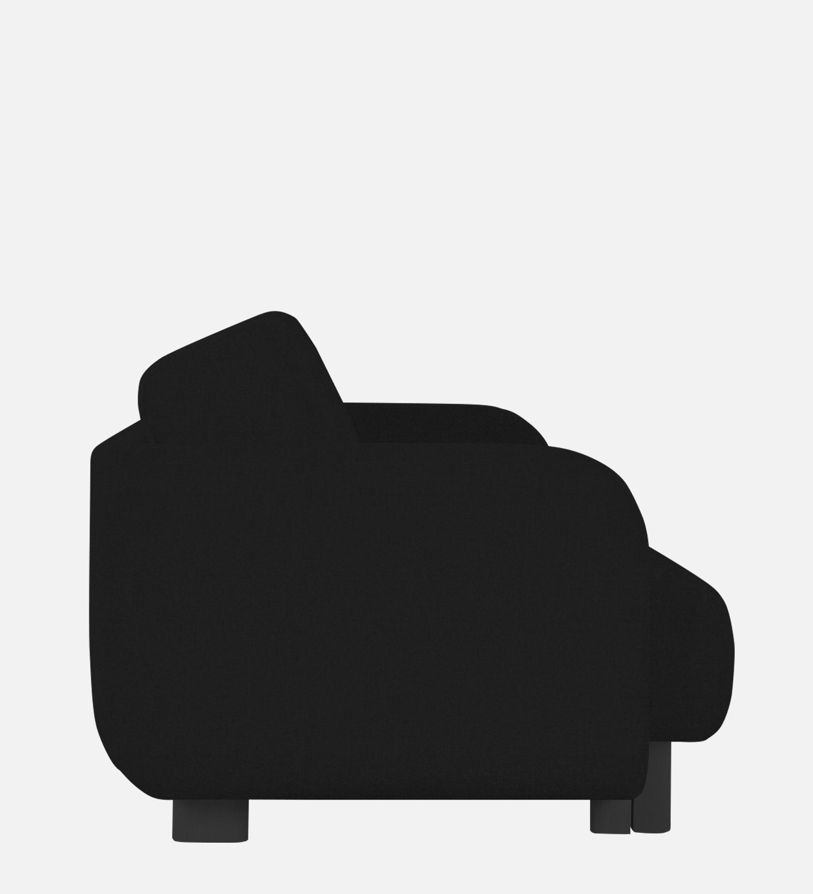 Varu Fabric 1 Seater Sofa In  Zed Black Colour - Febonic Living