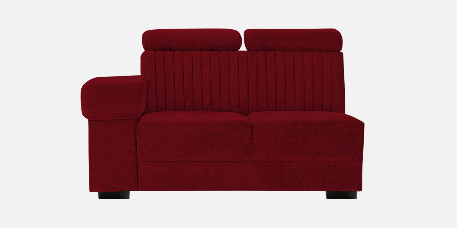 Draco Fabric 6 Seater Corner Sofa In Ruby Red Colour
