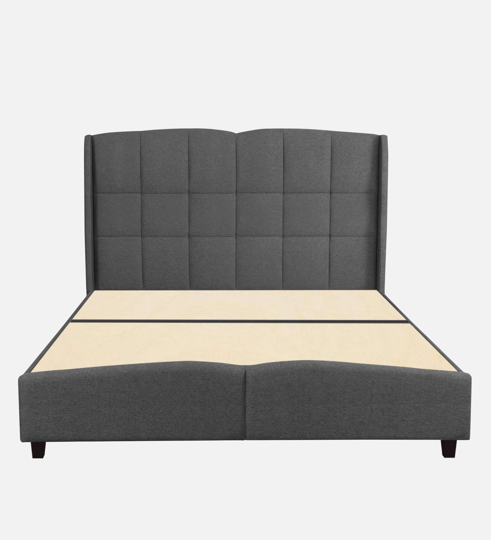 Jovi Velvet Queen Size Bed In Davy Grey In Colour