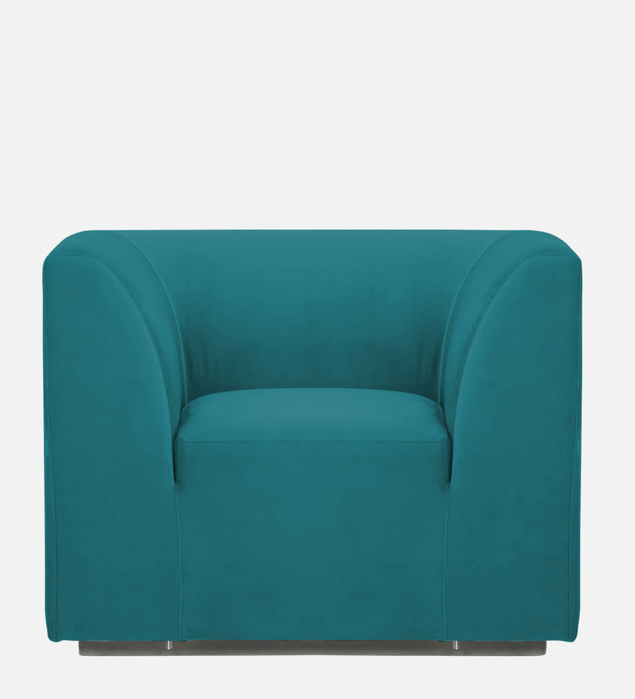 Bufa Velvet 1 Seater Sofa In Arabian Green Colour - Febonic Living