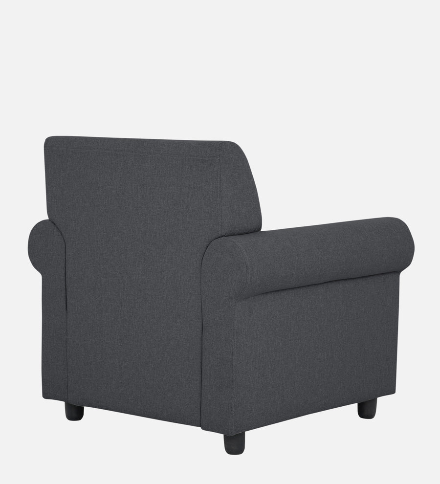 Ribby Fabric 1 Seater Sofa In Maba Grey Colour - Febonic Living