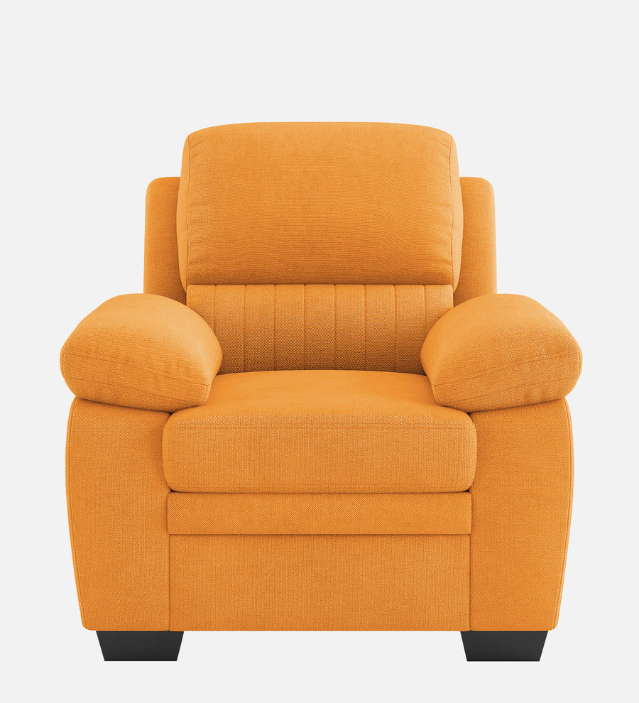 Cantaberry Velvet 1 Seater Sofa In Tangerine Orange Colour - Febonic Living