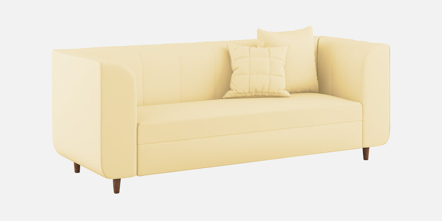 Sumo Velvet 3 Seater Sofa In Sandy Beige Colour - Febonic Living