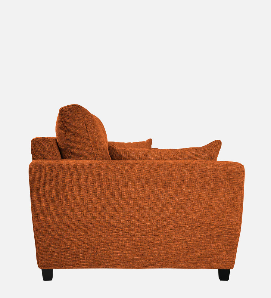 Mario Fabric 1 Seater Sofa In Vivid Orange Colour - Febonic Living