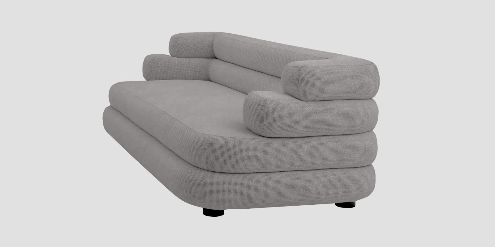 Wener Fabric 3 Seater Sofa in Silver Grey Colour