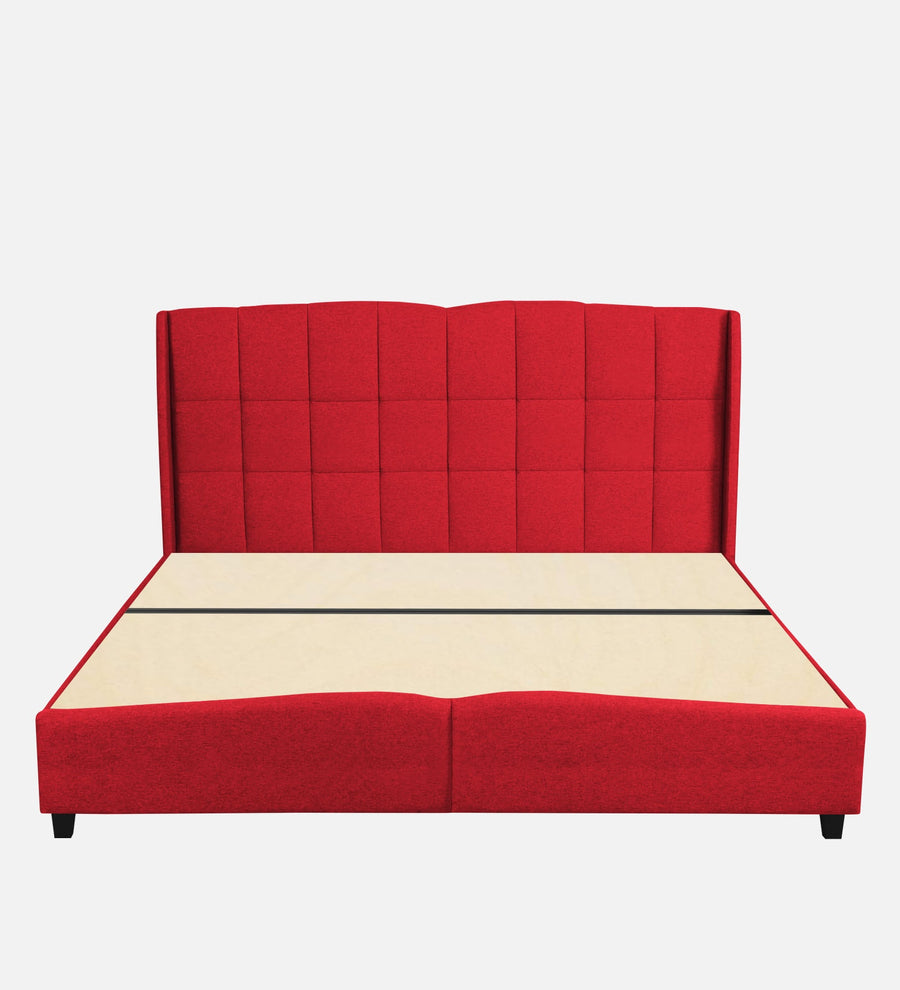 Jovi Velvet Upholstered King Size Bed In Ox Blood Maroon Colour - Febonic Living