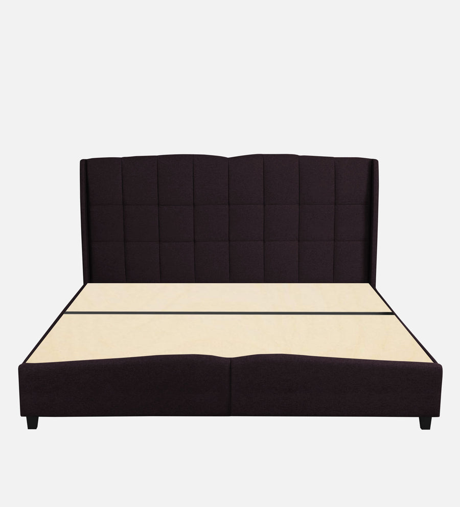 Jovi Velvet Upholstered King Size Bed In Dark Brown Colour - Febonic Living