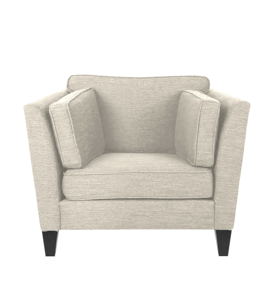 Nigar Fabric 1 Seater Sofa In Ivory Beige Colour - Febonic Living