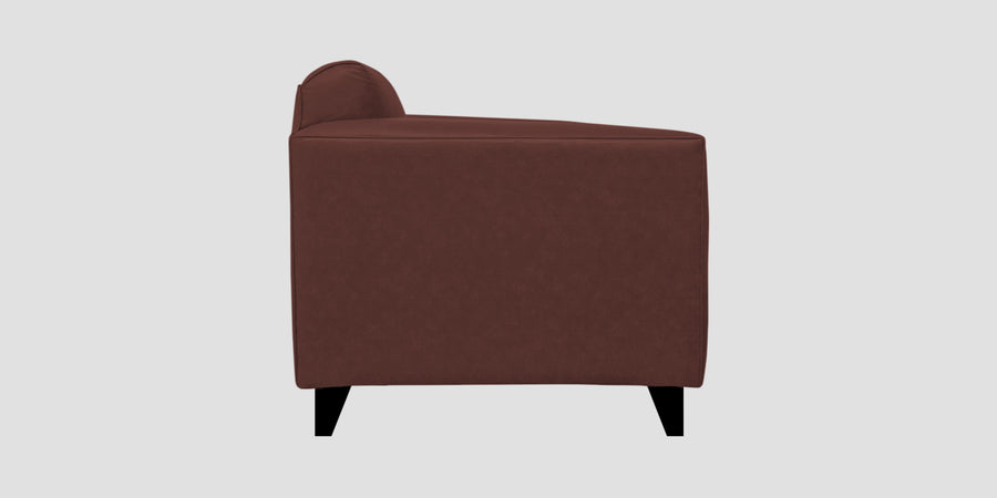 Convi Leatherette 3 Seater Sofa In Wine Brown Colour - Febonic Living
