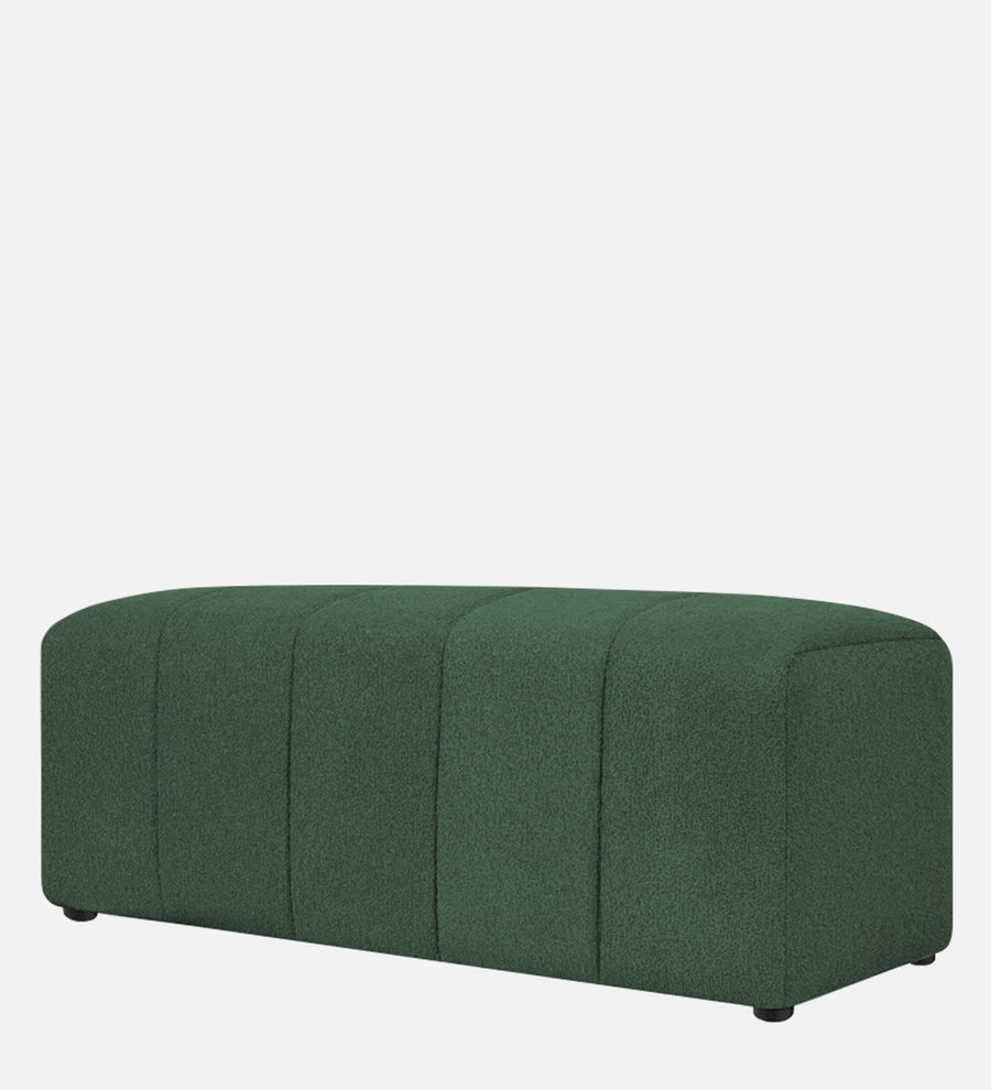 Rexi Boucle Fabric Bench In Bottle Green Colour - Febonic Living