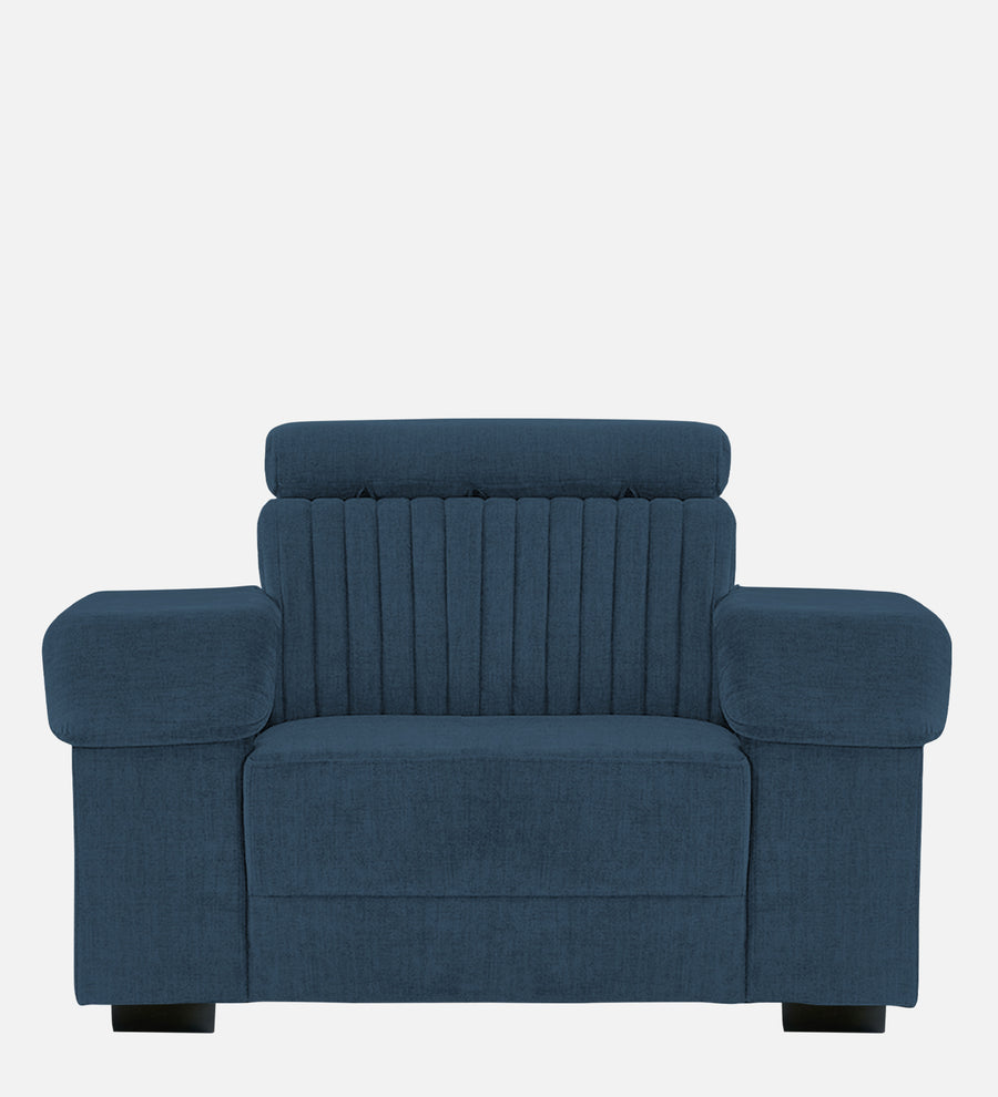 Draco Fabric 1 Seater Sofa In Light Blue Colour - Febonic Living