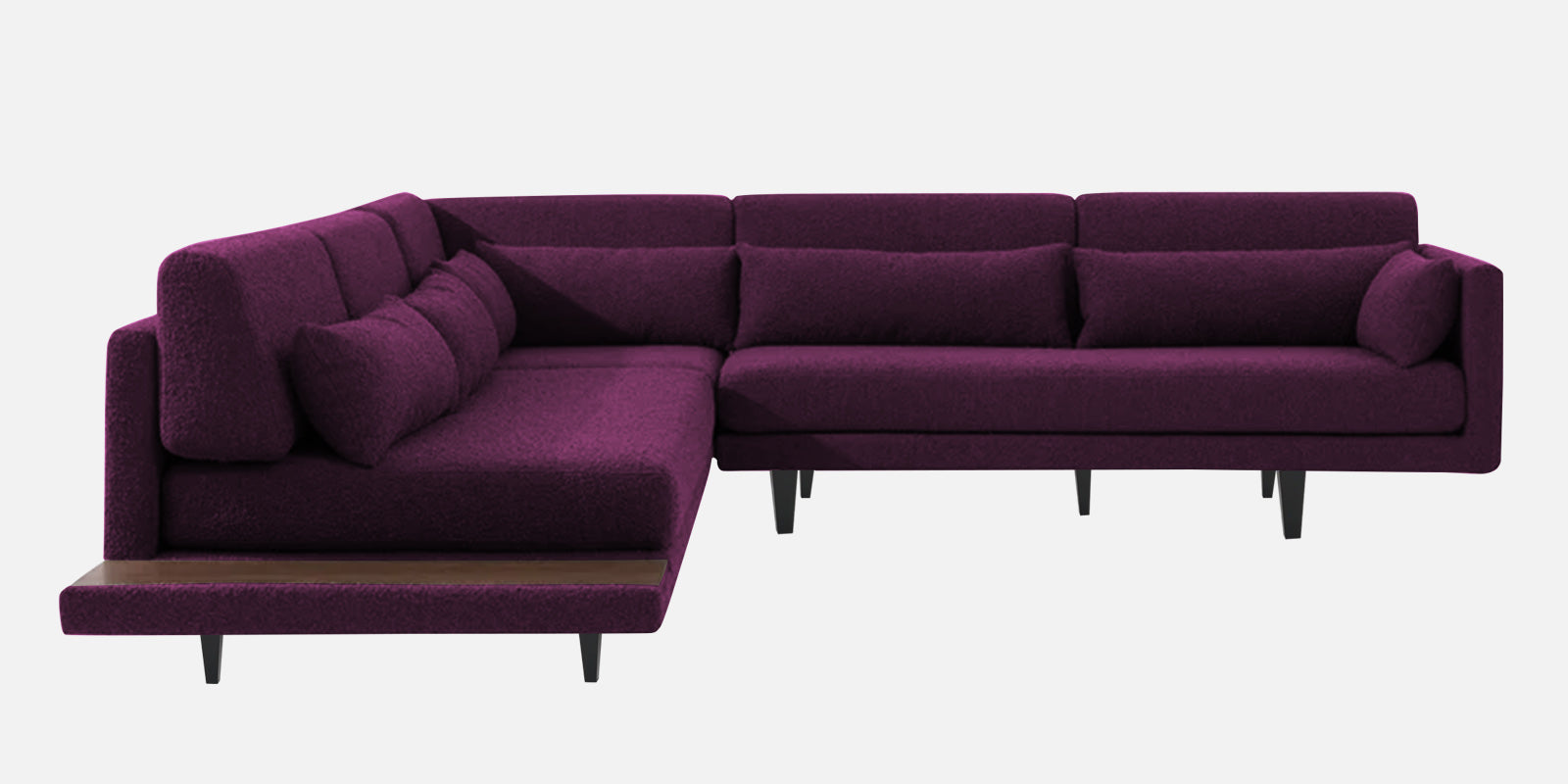 Malta Fabric 6 Seater RHS Sectional Sofa In Greek Purple Colour