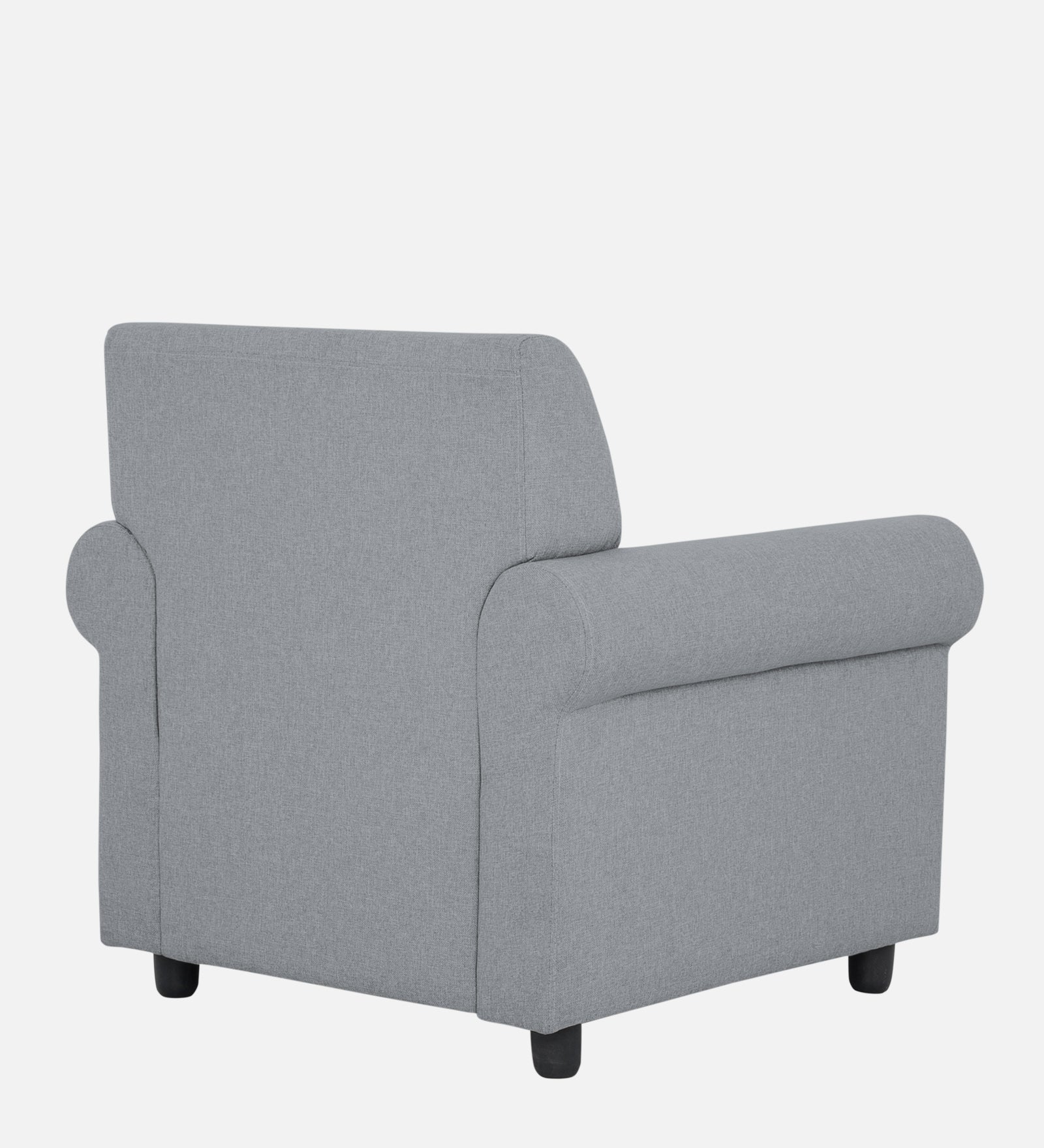 Ribby Fabric 1 Seater Sofa in Coin Grey Colour