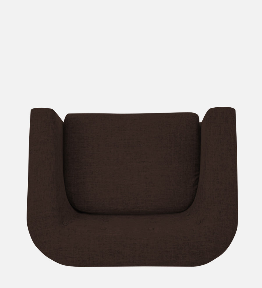 Casper Fabric 1 Seater Sofa In Coffee Brown Colour - Febonic Living