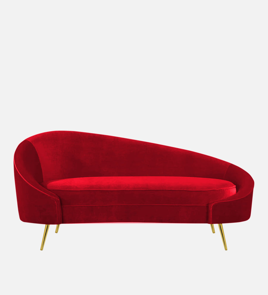 Cely Velvet Rhs Chaise Lounger In Berry Maroon Colour - Febonic Living