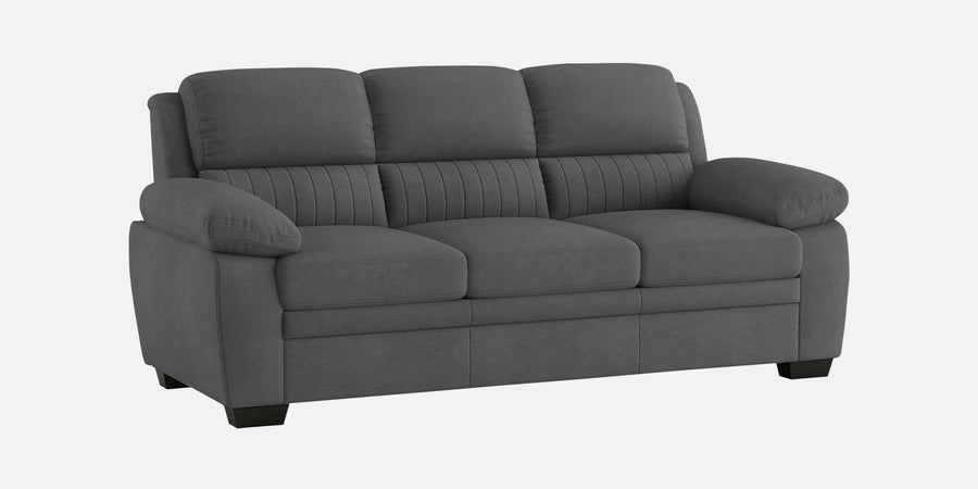 Cantaberry Velvet 3 Seater Sofa In Davy Grey Colour - Febonic Living