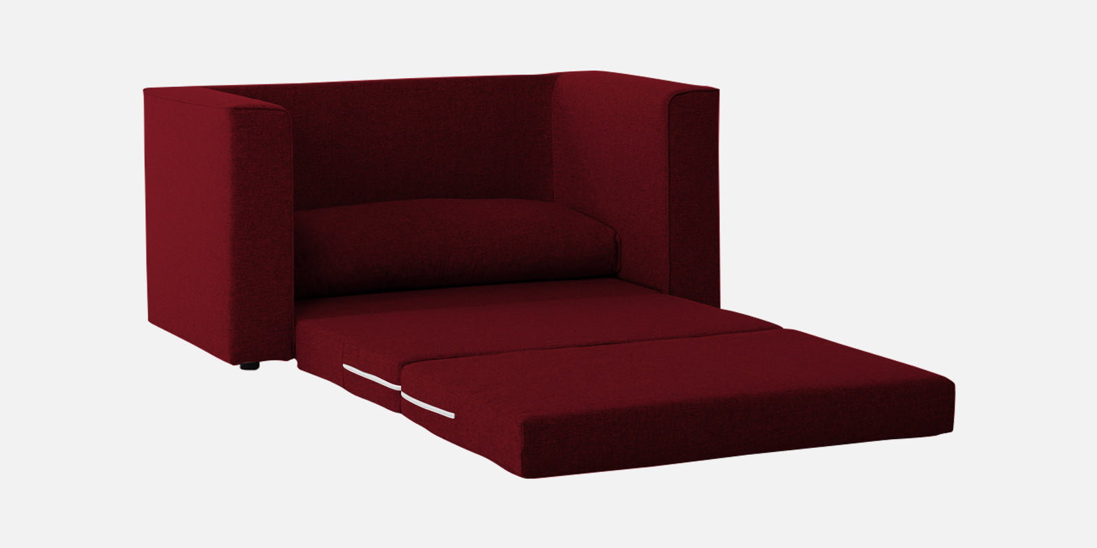 Kenia Fabric 2 Seater Convertible Sofa Cum Bed in Ruby Red Colour